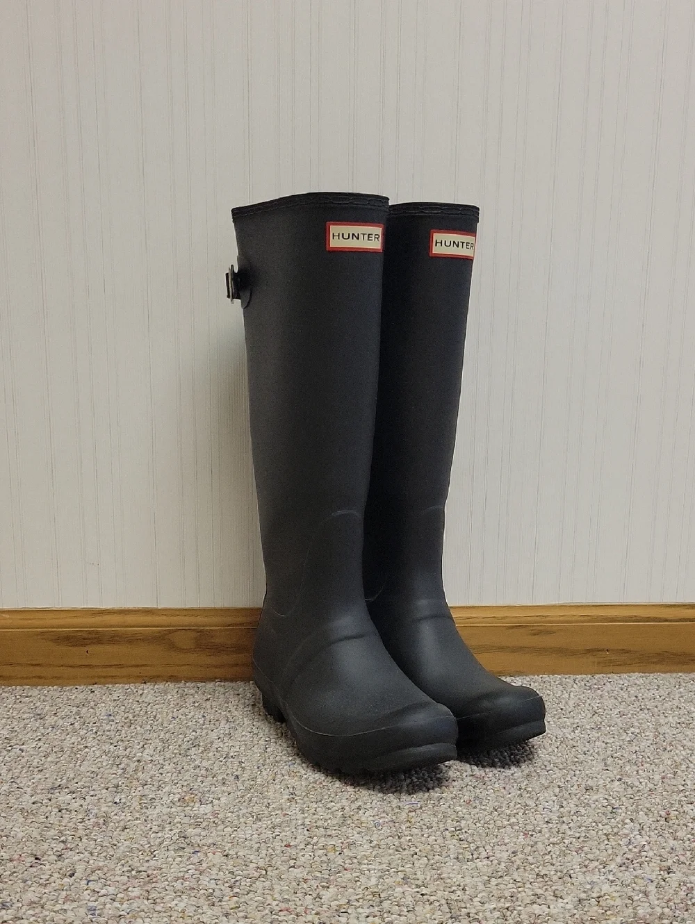 Hunter Women's Original Tall Rain Boots - Black Sz 7. Farmhouse Old Money